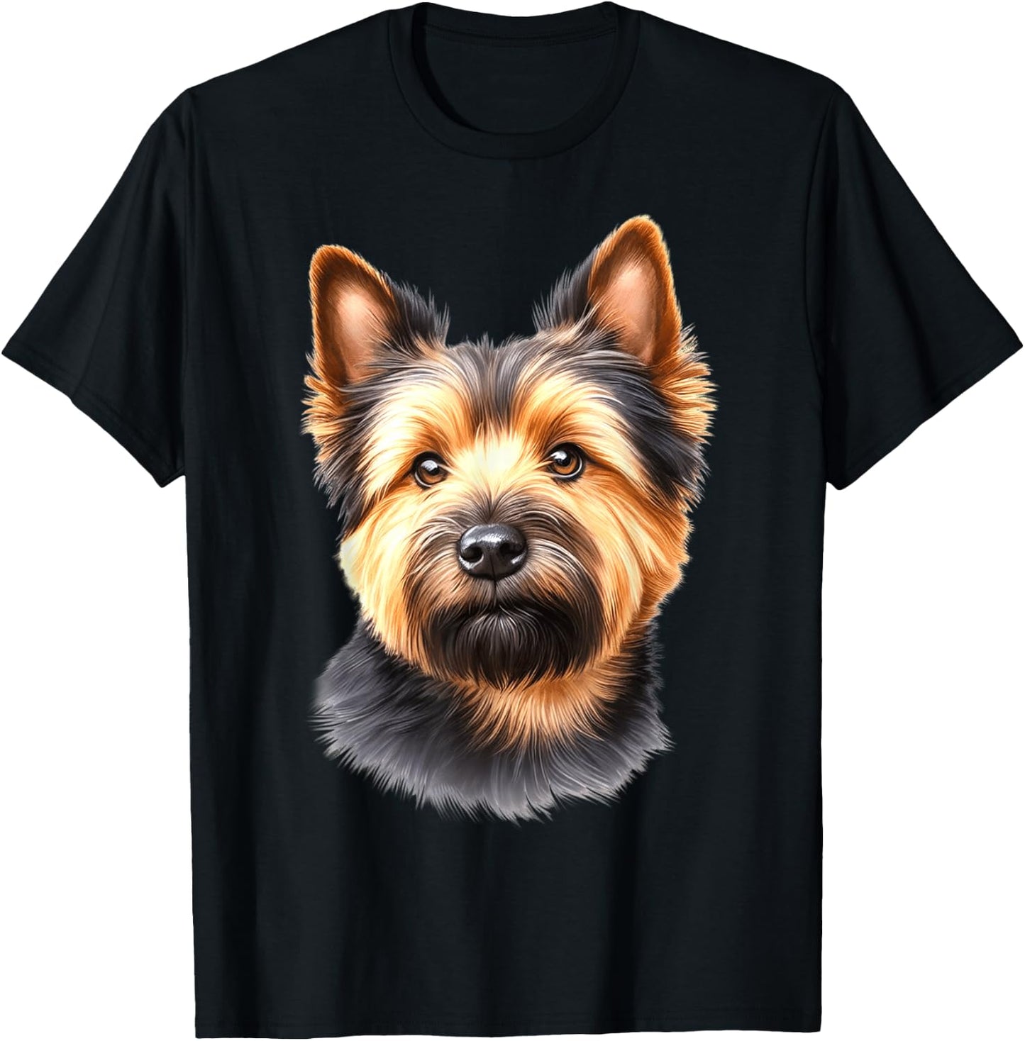 Norwich Terrier Puppy Dog Portrait T-Shirt - T-Shirt | Black