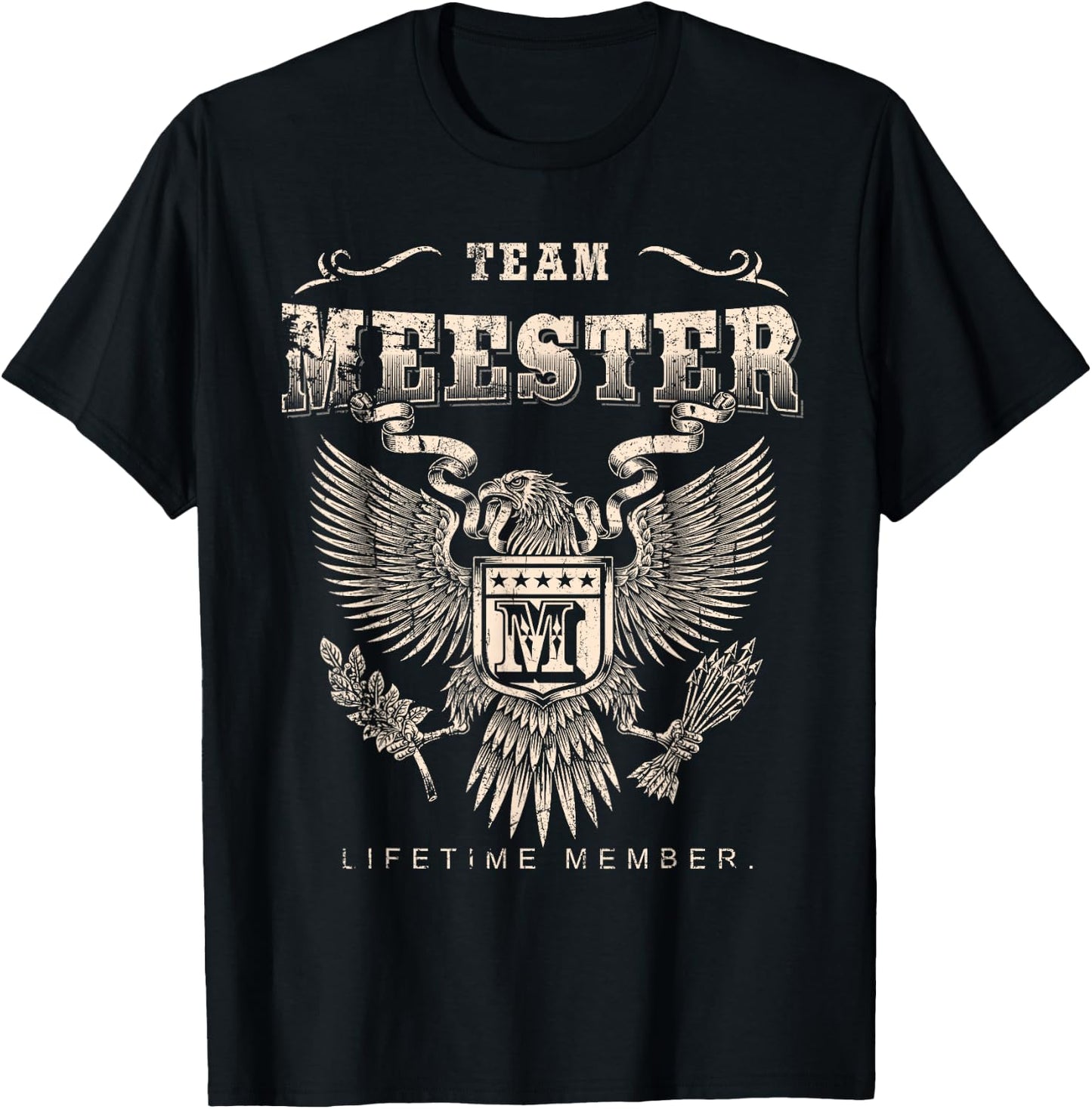 Team Meester Lifetime Member - Meester Name T-Shirt - T-Shirt | Black