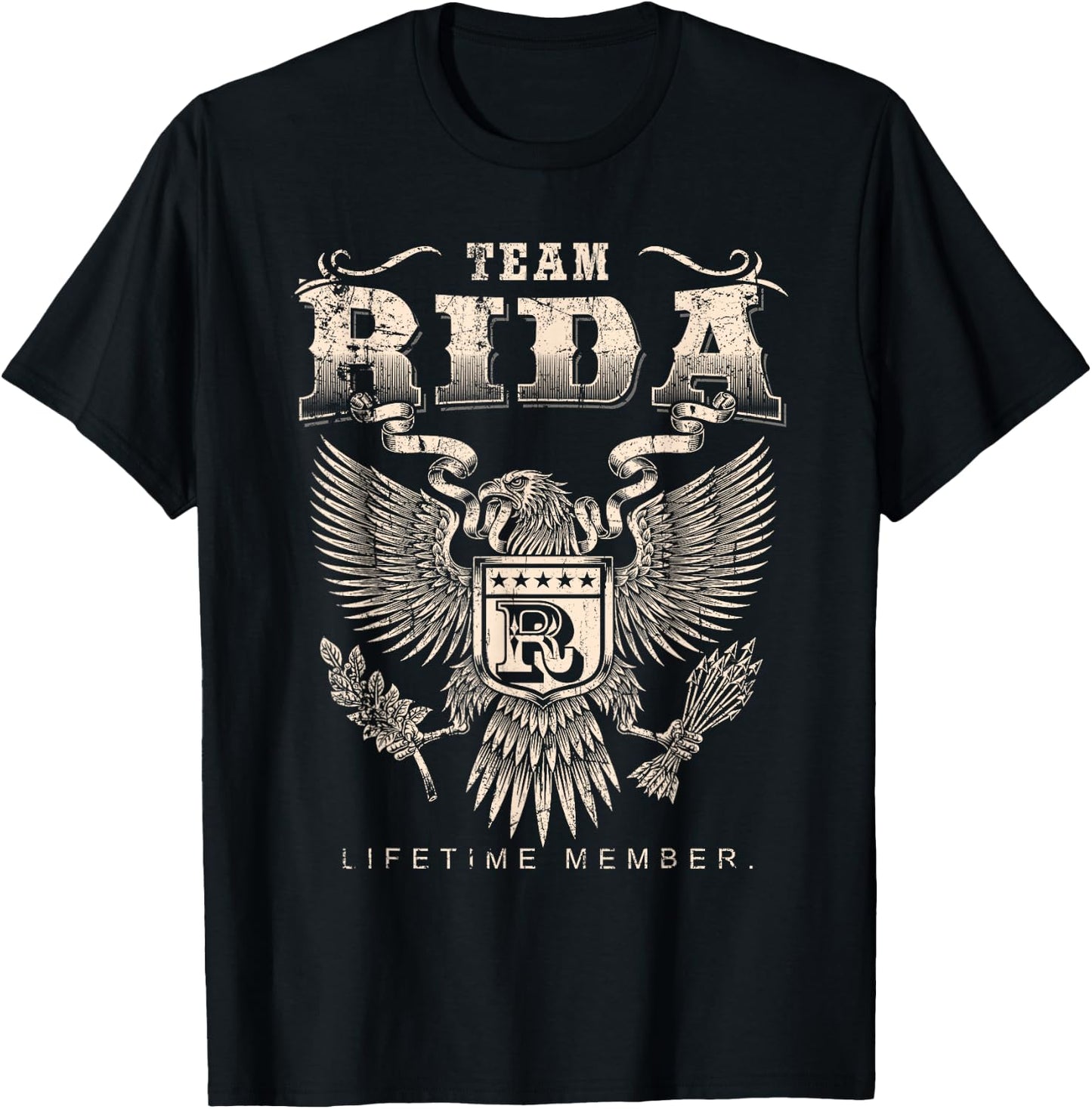 Team Rida Lifetime Member - Rida Name T-Shirt - T-Shirt | Black