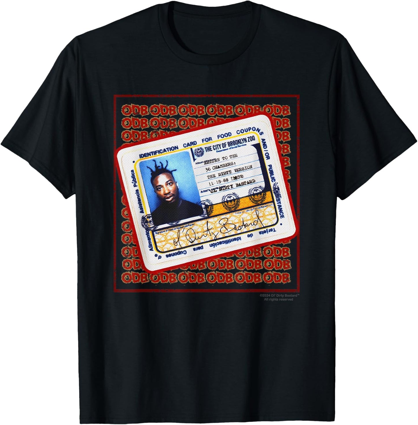 ODB Ol Dirty Ba--ard ID Return Chambers Brooklyn Zoo Mix T-Shirt - T-Shirt | Black