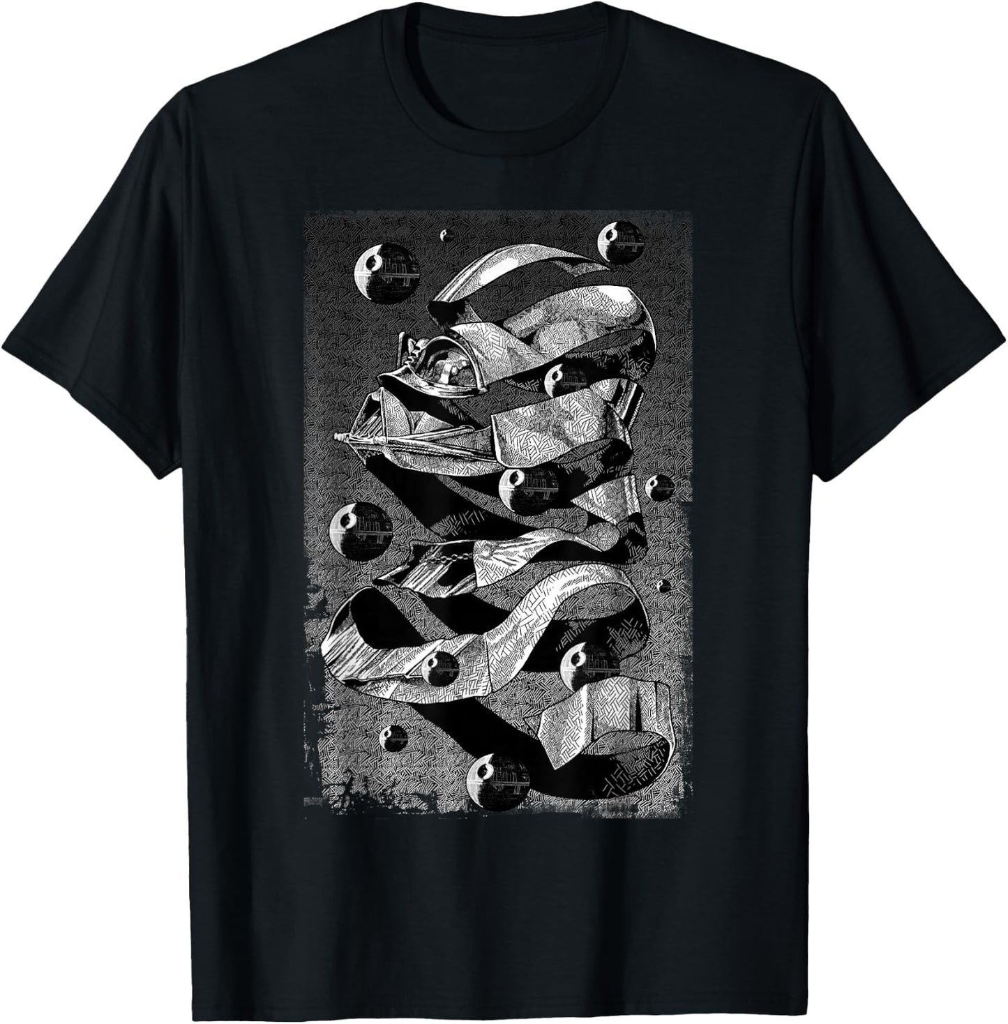 Star Wars Darth Vader M.C. Escher Style Artistic Poster T-Shirt - T-Shirt | Black