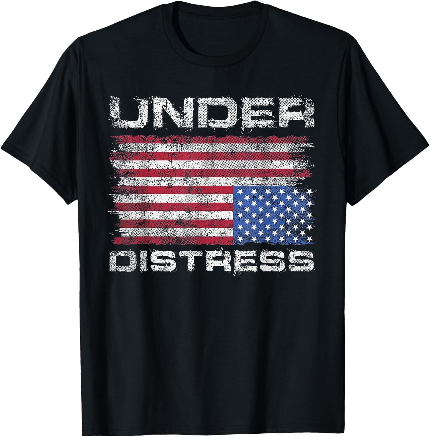 Under Distress America Flag T-Shirt - T-Shirt | Black