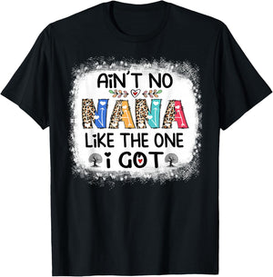 Ain't No Nana Like The One I Got Cute Leopard Family Reunion T-Shirt - T-Shirt | Black