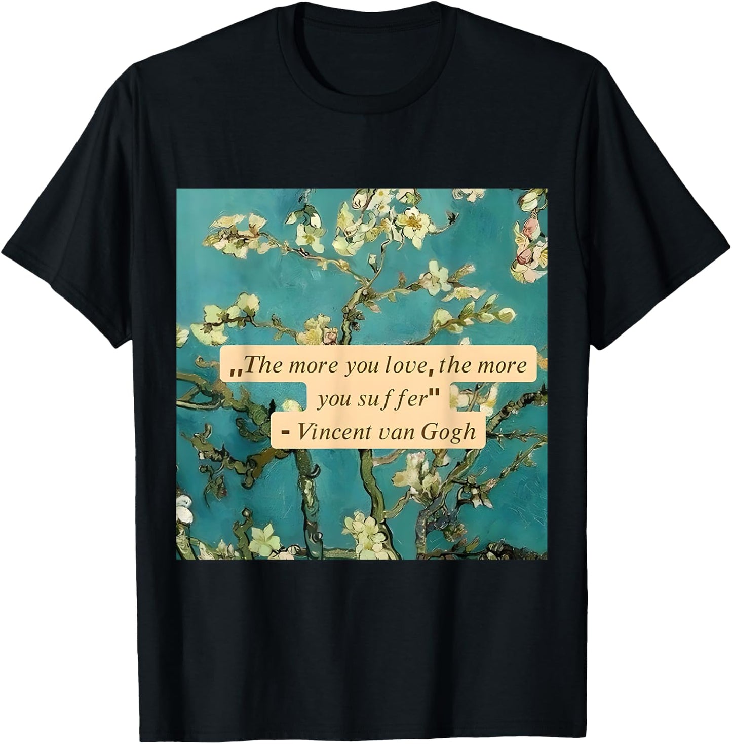 Almond Blossom Vincent Van Gogh Fans Famous Artist Tribute T-Shirt - T-Shirt | Black