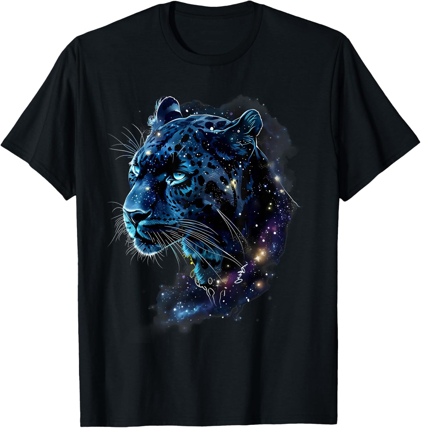 Tropical Jungle Animal Art Panther Lover - -Adults, Kids - Black - Small - Short Sleeve - Classic Fit - Animal Print Panther Graphic T-Shirt - T-Shirt | Black