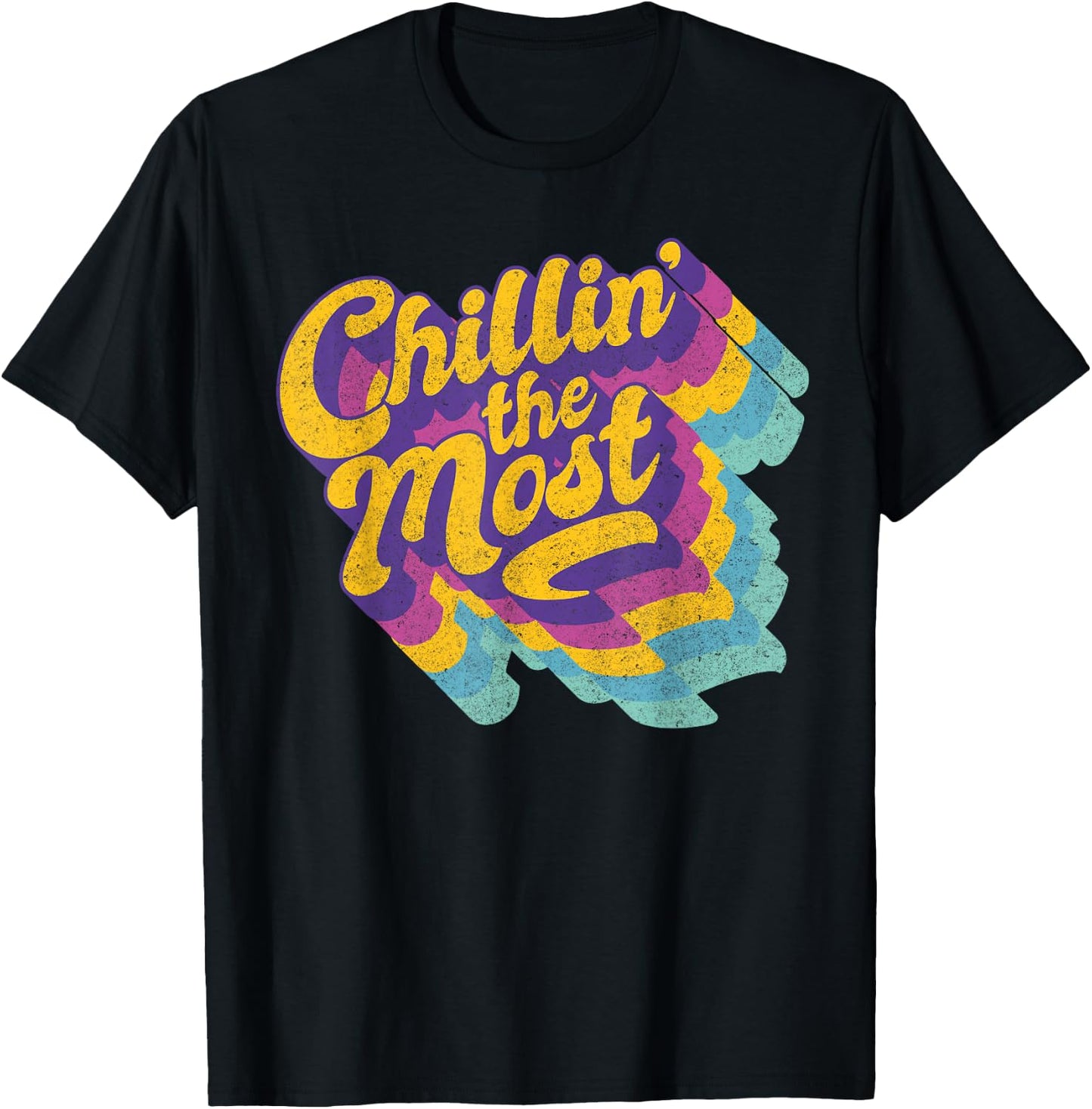 Chillin' the Most relaxing summer vibes Men Women Kids T-Shirt - T-Shirt | Black