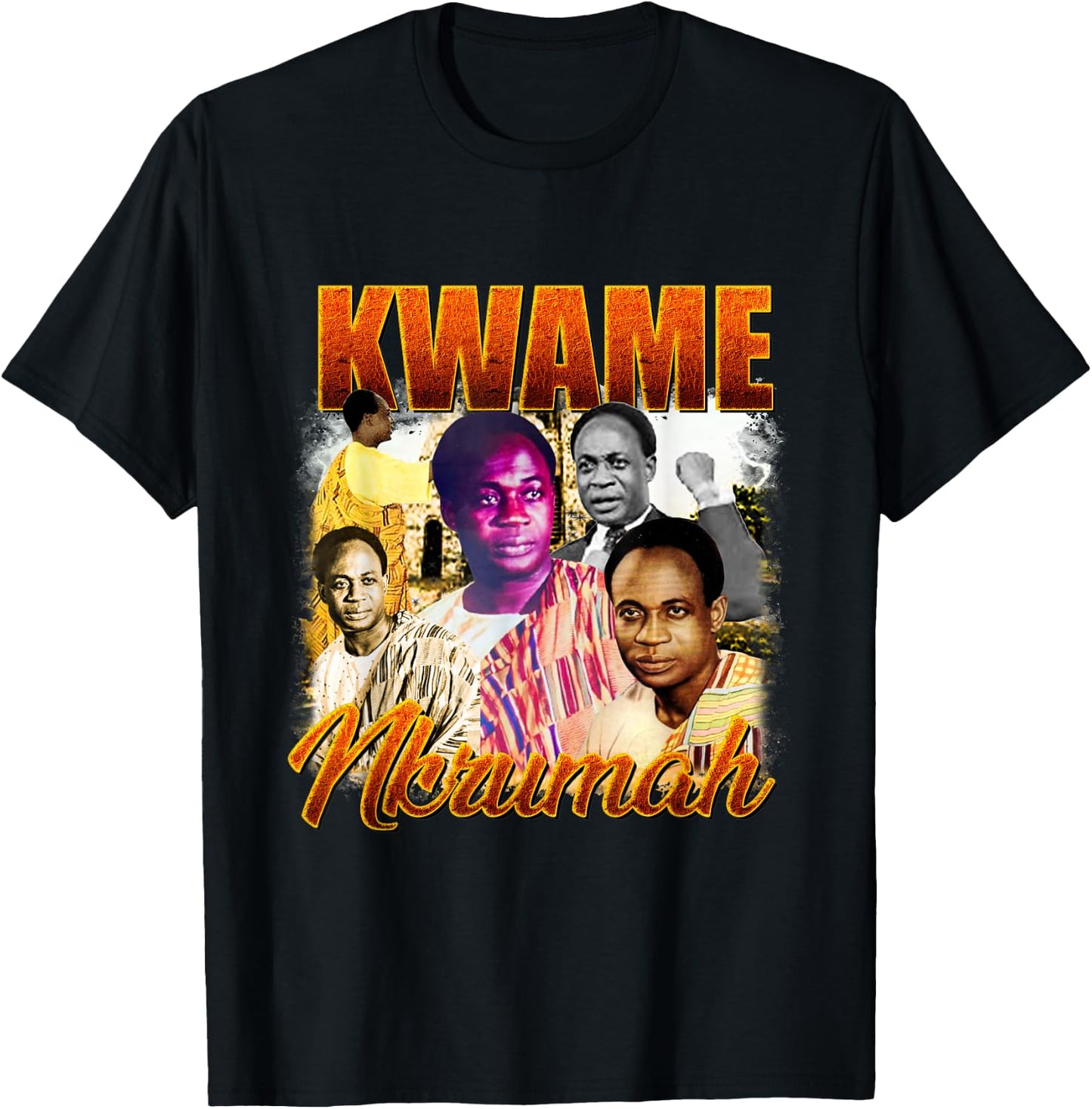 Kwame Nkrumah For Ghana 90's Vintage Bootleg T-Shirt - T-Shirt | Black