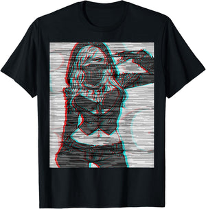 Gangsta glitch cyber assassin t shirt T-Shirt - T-Shirt | Black