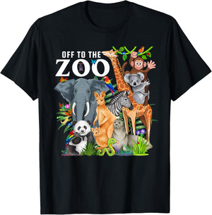 Zoo Animals Safari Party A Day At The Zoo Safari Zoo Animal T-Shirt - T-Shirt | Black