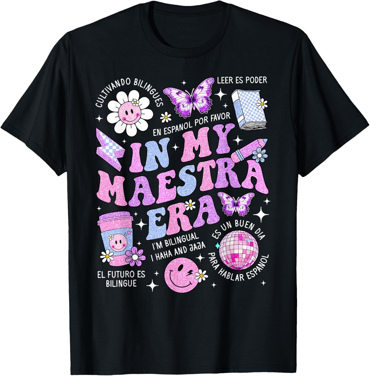 In My Maestra Era Spanish Teacher Life First Day Women T-Shirt - T-Shirt | Black