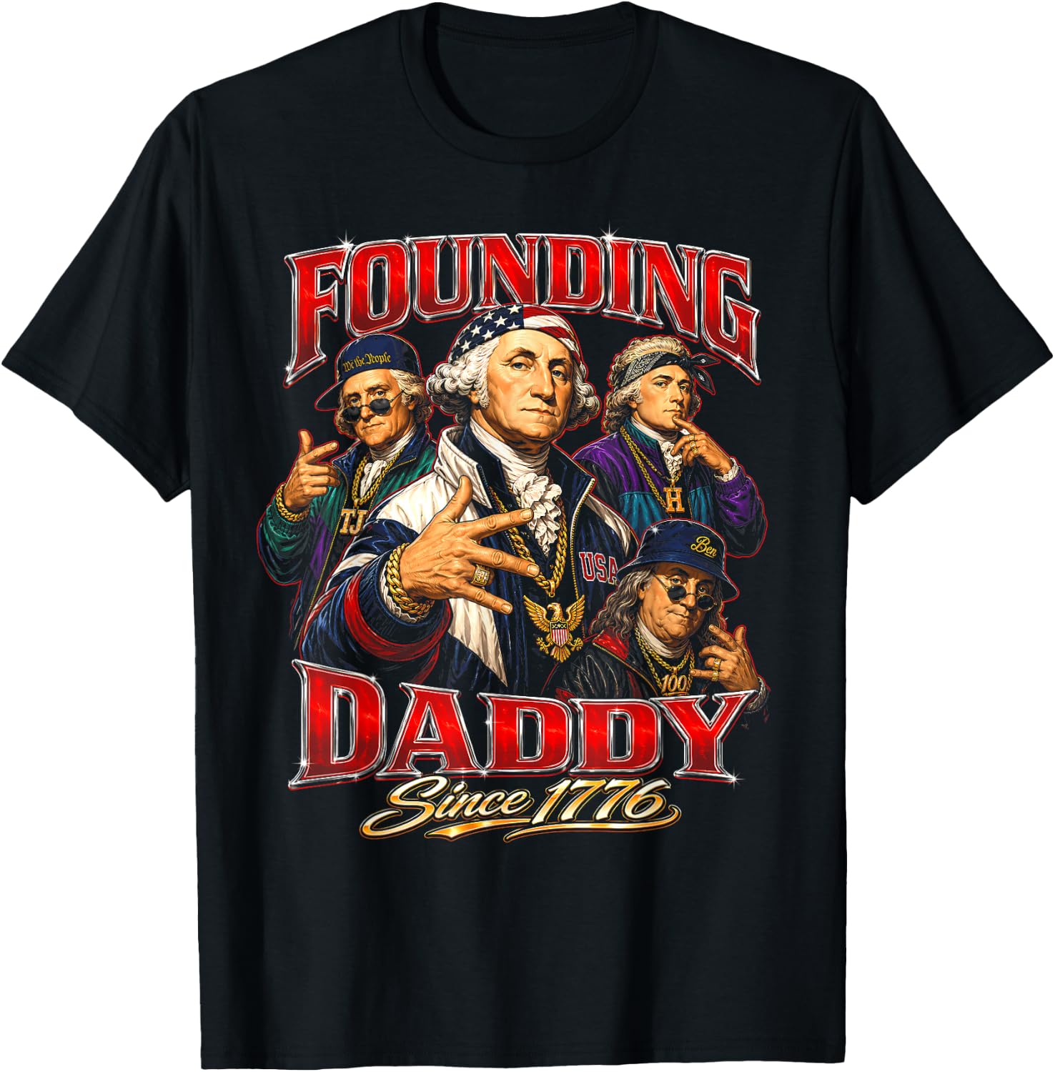 Founding Daddy T-Shirt - T-Shirt | Black