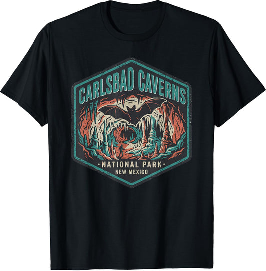 Carlsbad Caverns National Park New Mexico Vintage T-Shirt - T-Shirt | Black