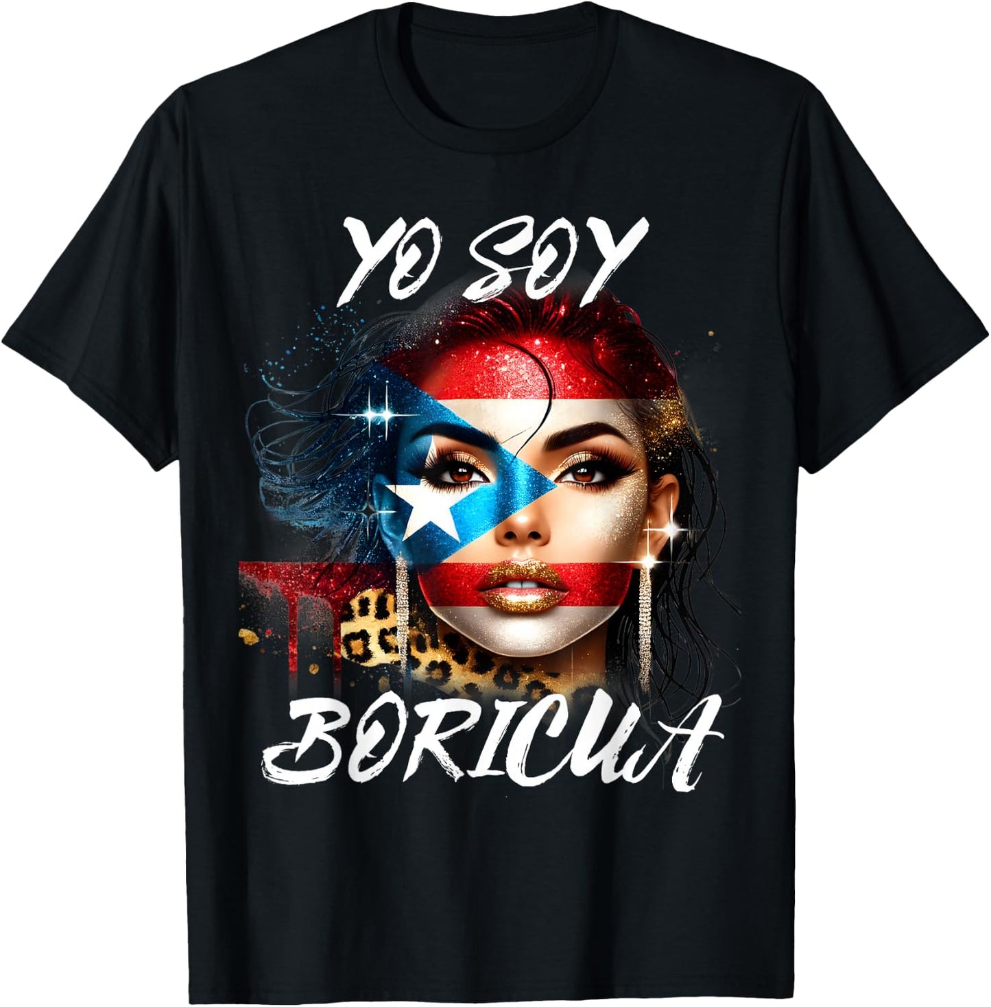 Puerto Rican Women Yo Soy Boricua Puerto Rico Flag Hispanic T-Shirt - T-Shirt | Black