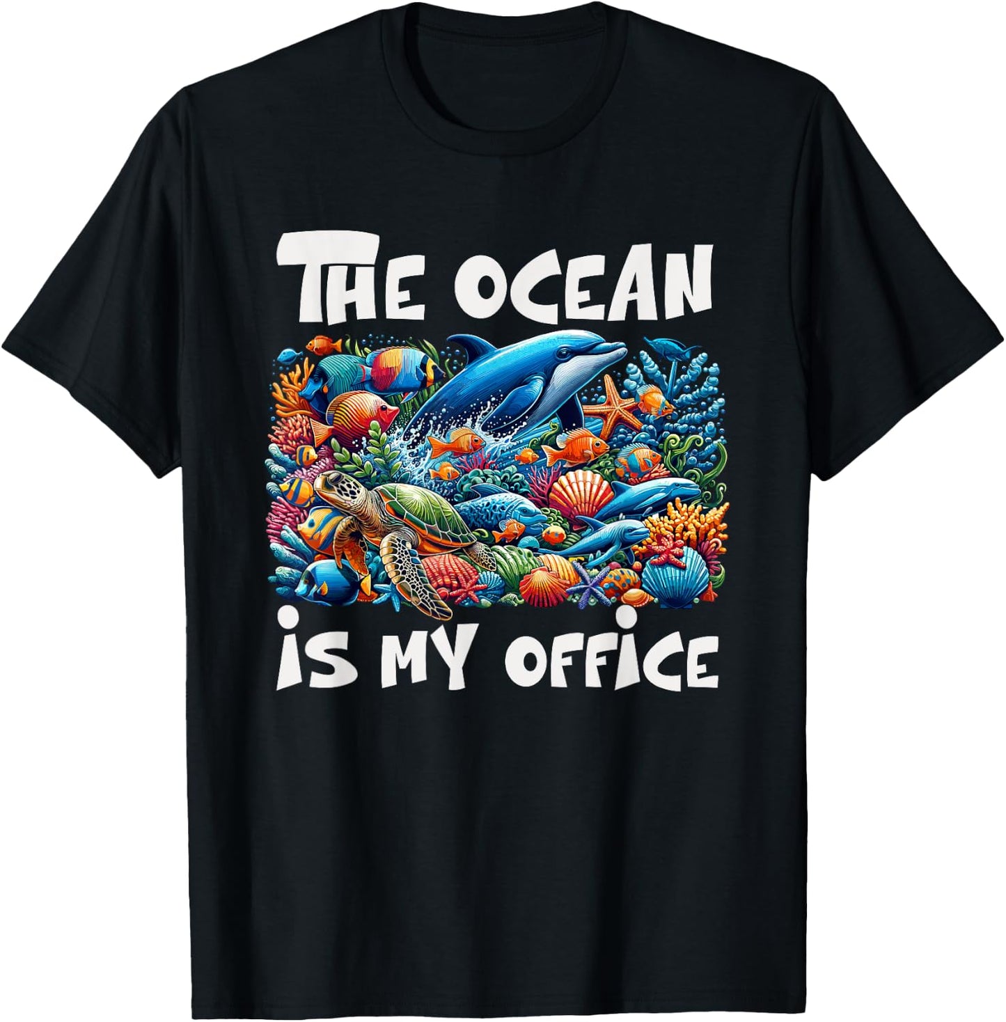 Funny Marine Biologist Costume Biology Marine Wildlife T-Shirt - T-Shirt | Black