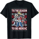 Transformers Christmas Autobots Heroic Season Ugly Sweater T-Shirt - T-Shirt | Black