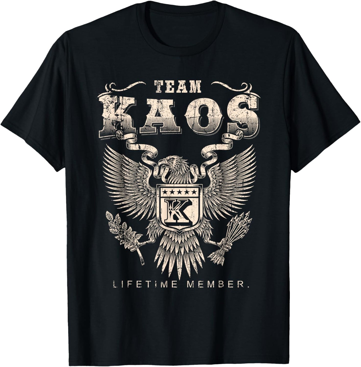 Team Kaos Lifetime Member - Kaos Name T-Shirt - T-Shirt | Black