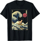 Labrador Japanese Kanagawa Wave Funny Surf Dog Women Kids T-Shirt - T-Shirt | Black