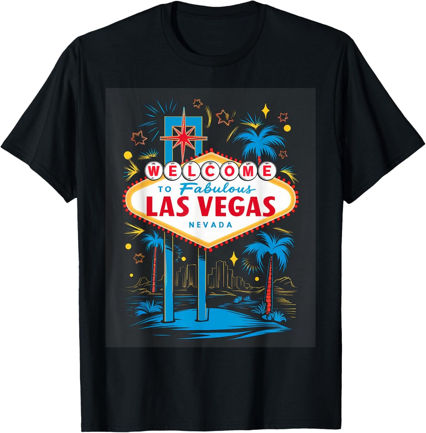 I Love LAS VEGAS Nevada City Vegas Souvenir Gifts Las Vegas T-Shirt - T-Shirt | Black