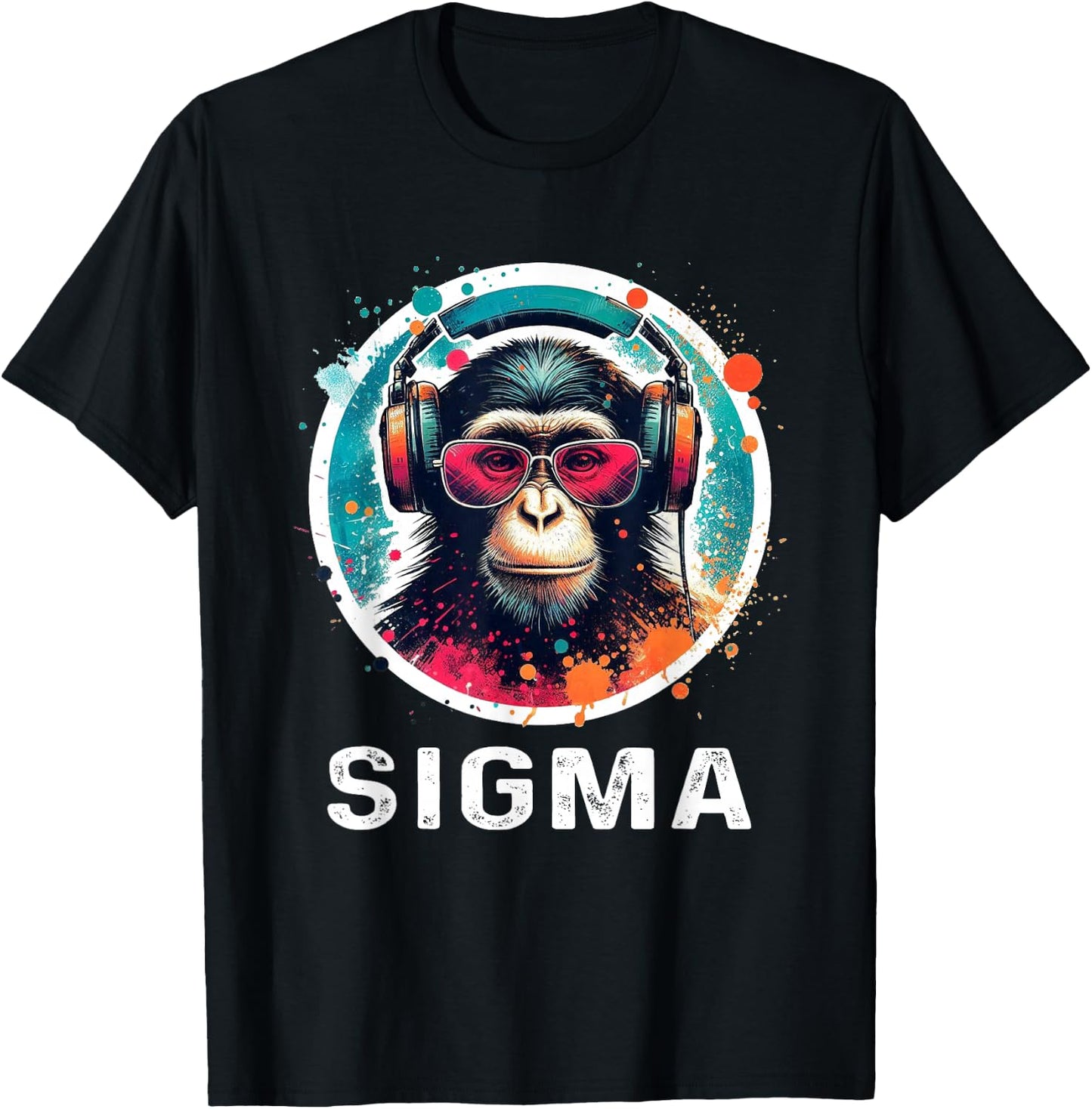 Sigma Meme Shirts Ironic Meme Shirt Funny Sigma Shirt Monkey T-Shirt - T-Shirt | Black