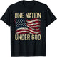 Patriotic One Nation Under God American Flag Design Men T-Shirt - T-Shirt | Black