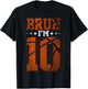10th Birthday Basketball Bruh I’m 10 Year Old Birthday Party T-Shirt - T-Shirt | Black