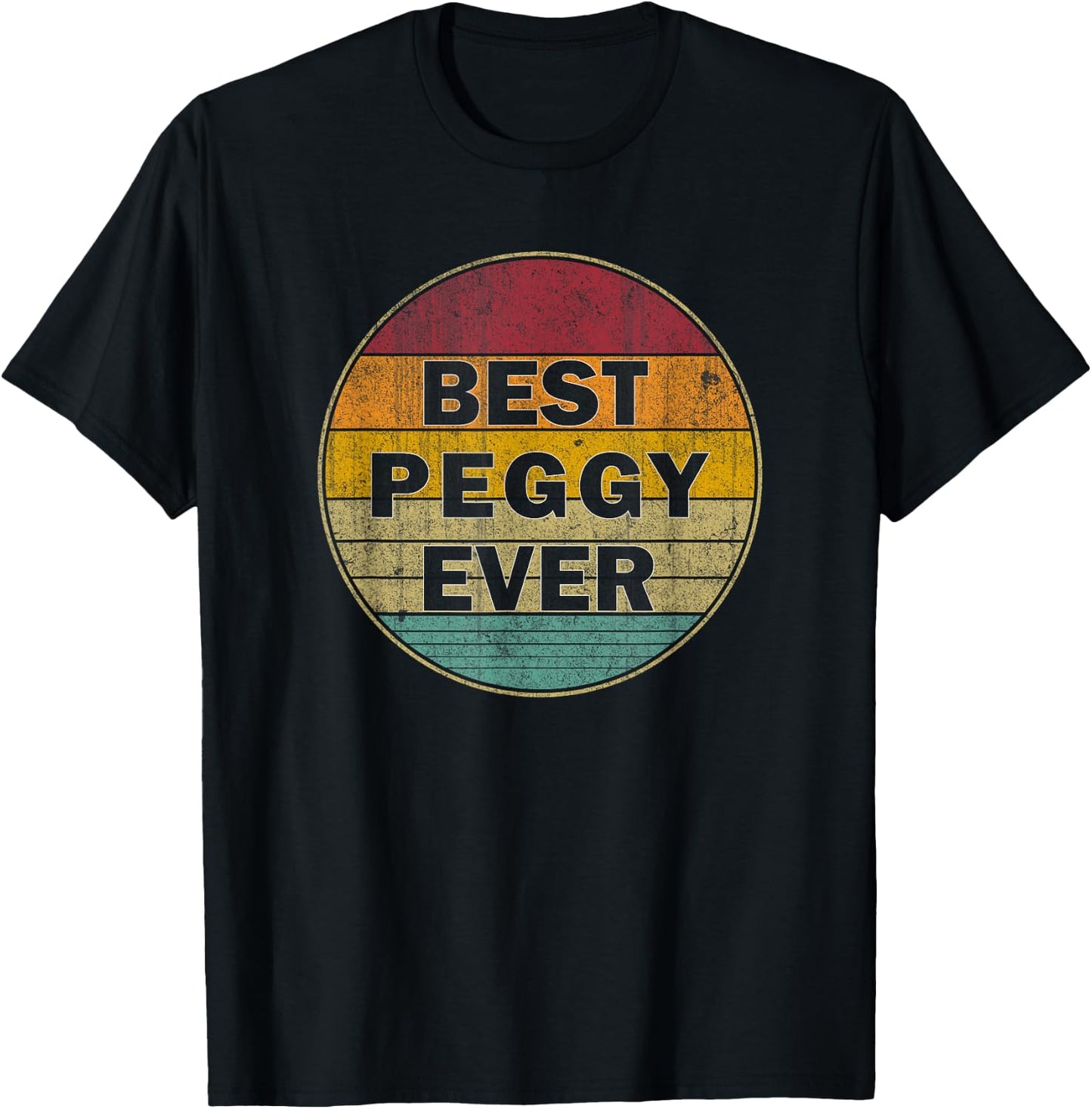 Personalized Name Peggy I Love Peggy Retro Vintage Style T-Shirt - T-Shirt | Black