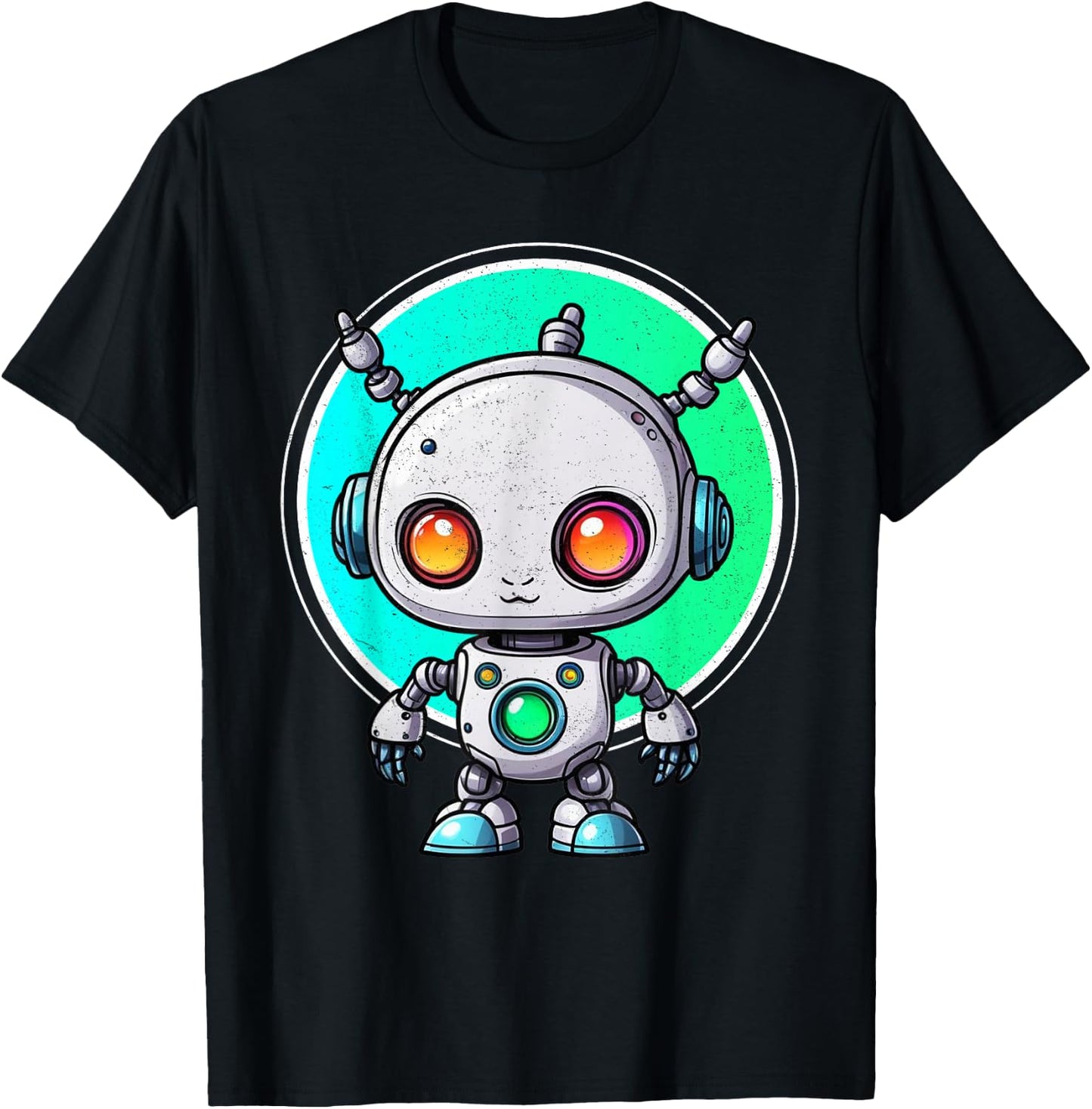 Robot For Kids Boys Girls Robotics Engineer T-Shirt - T-Shirt | Black