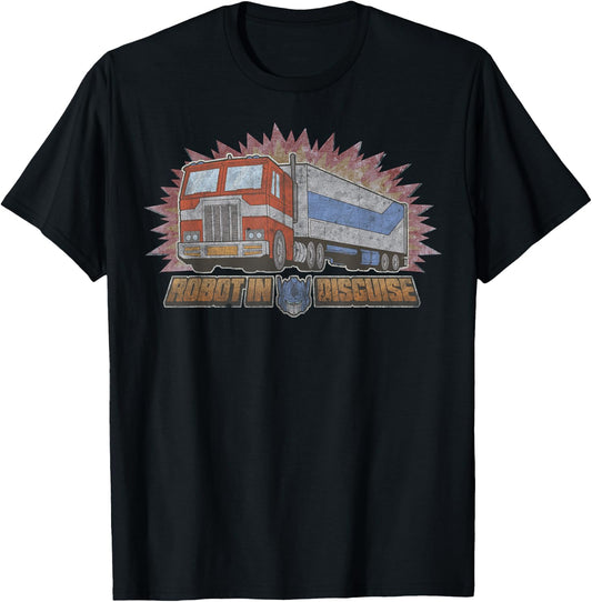 Transformers Optimus Prime Robot In Disguise T-Shirt - T-Shirt | Black