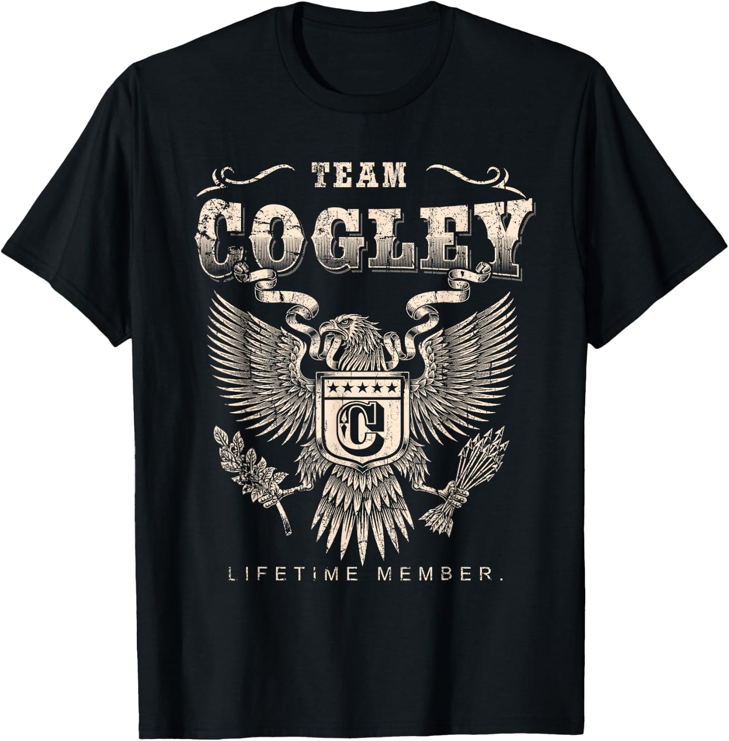 Team Cogley Lifetime Member - Cogley Name T-Shirt - T-Shirt | Black