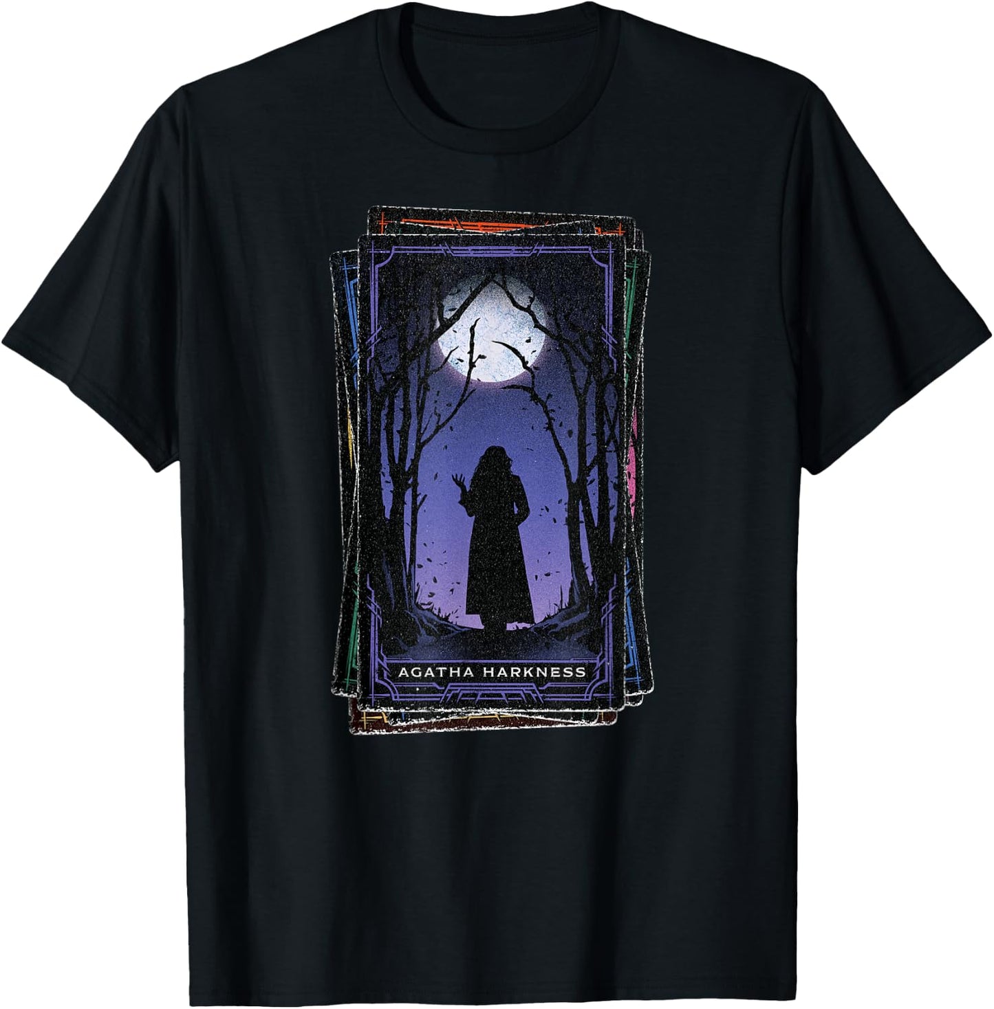Marvel Agatha All Along Disney+ Agatha Harkness Tarot Card T-Shirt - T-Shirt | Black
