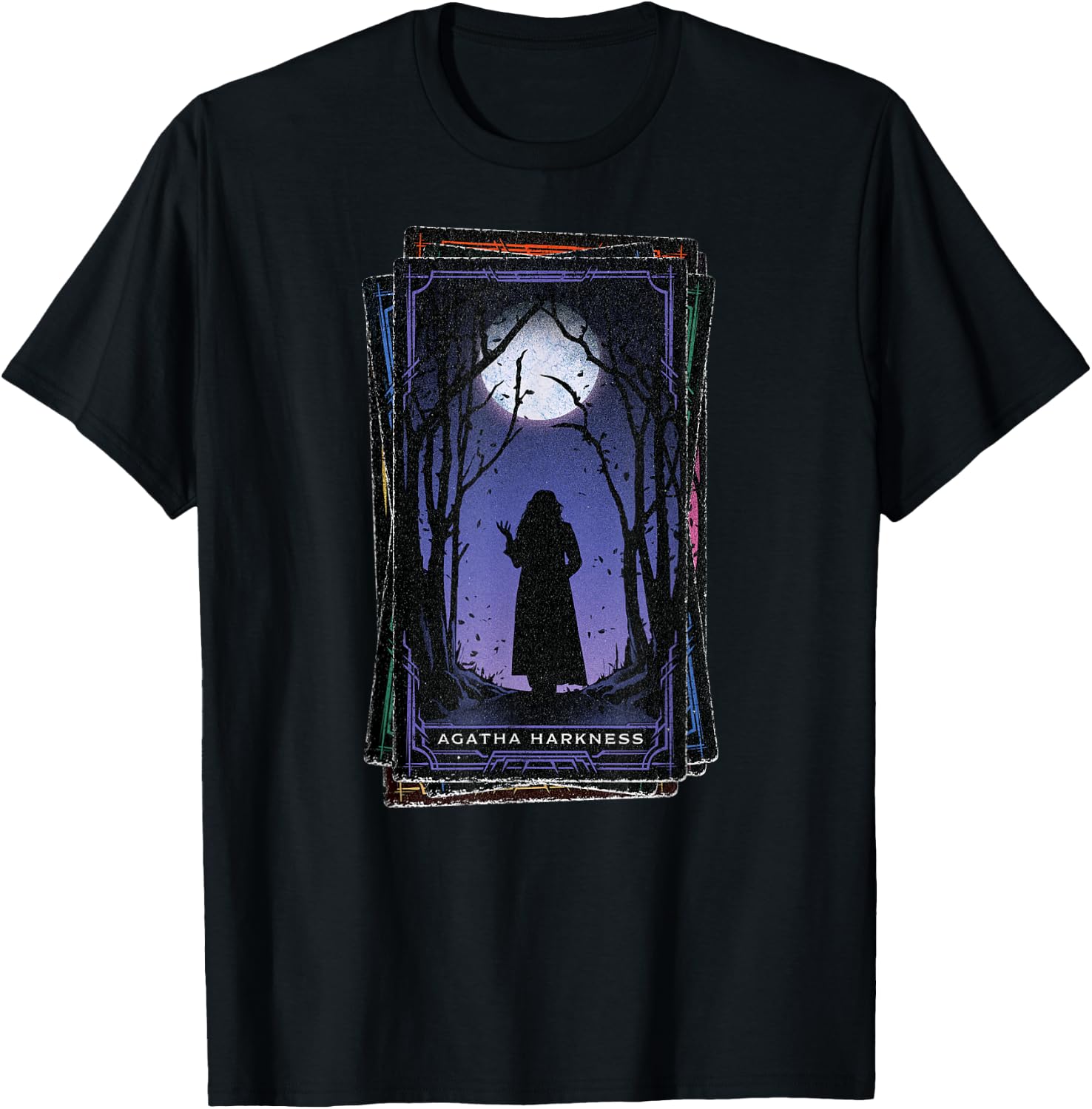Marvel Agatha All Along Disney+ Agatha Harkness Tarot Card T-Shirt - T-Shirt | Black