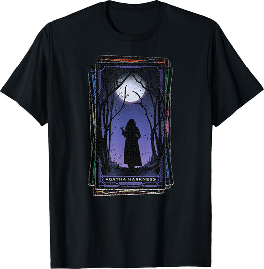 Marvel Agatha All Along Disney+ Agatha Harkness Tarot Card T-Shirt - T-Shirt | Black