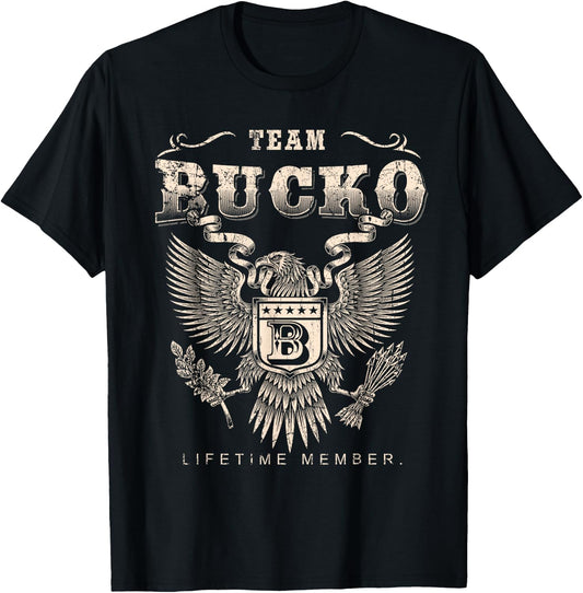 Team Bucko Lifetime Member - Bucko Name T-Shirt - T-Shirt | Black
