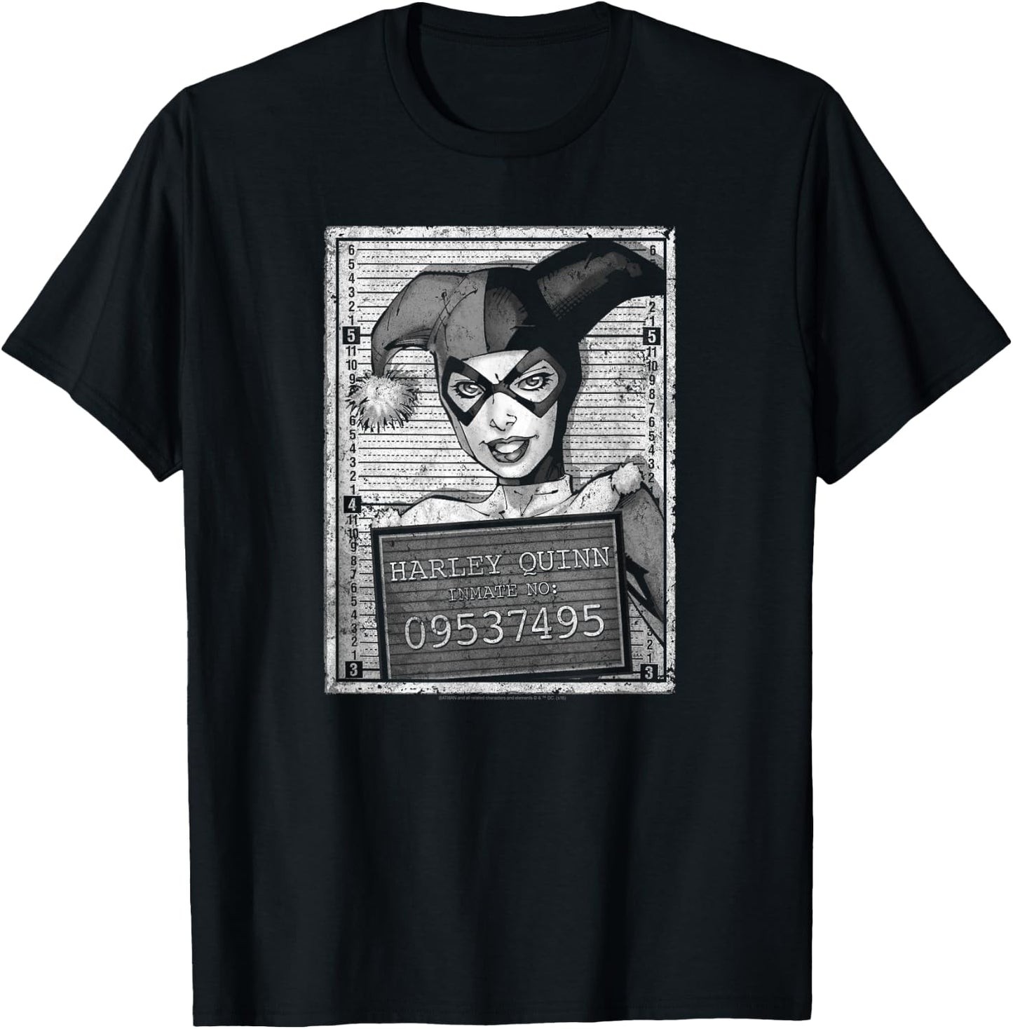 Batman Harley Quinn Inmate T-Shirt - T-Shirt | Black