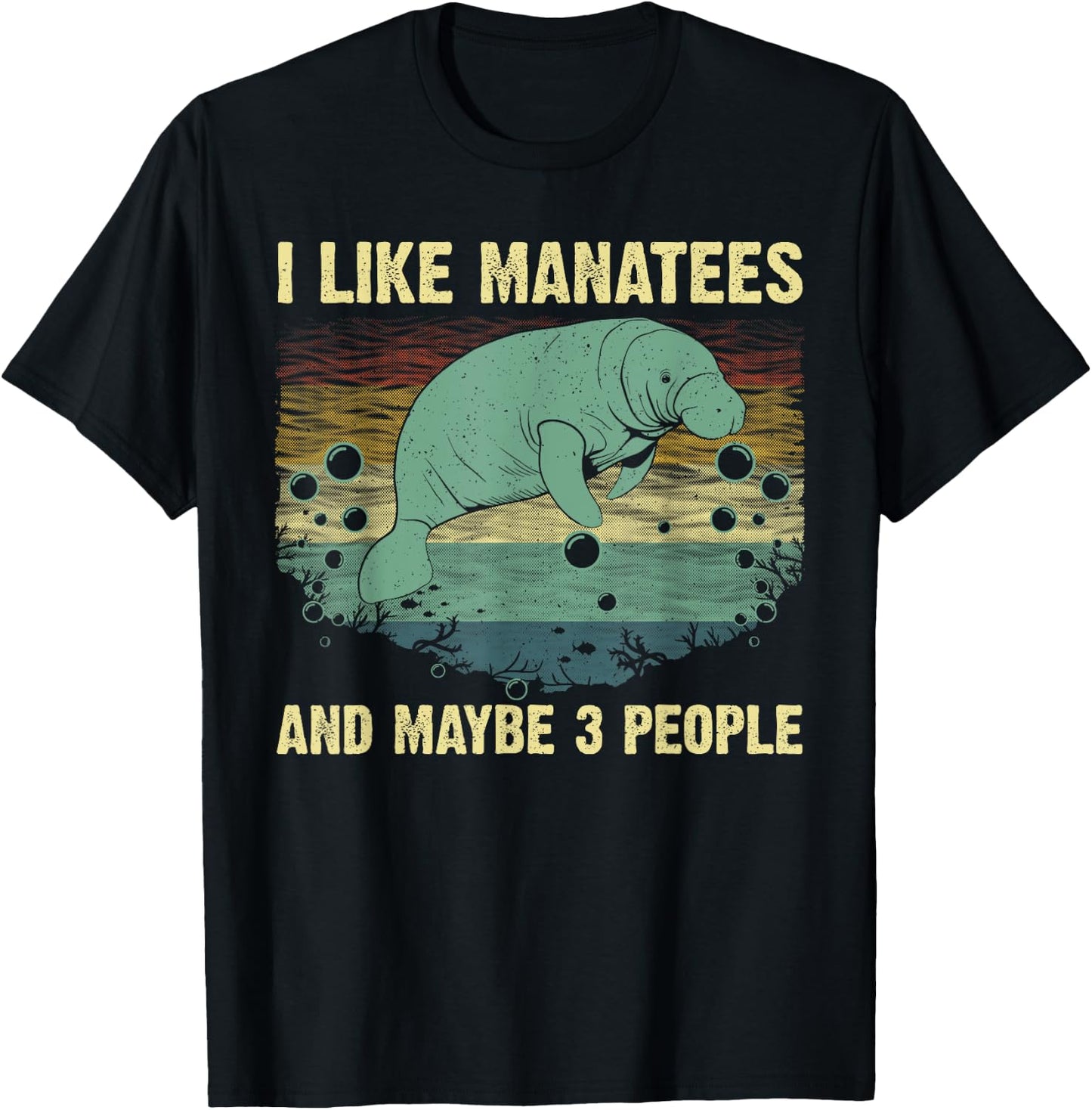 Funny Manatee Design Women Toddlers Manatee Lover T-Shirt - T-Shirt | Black