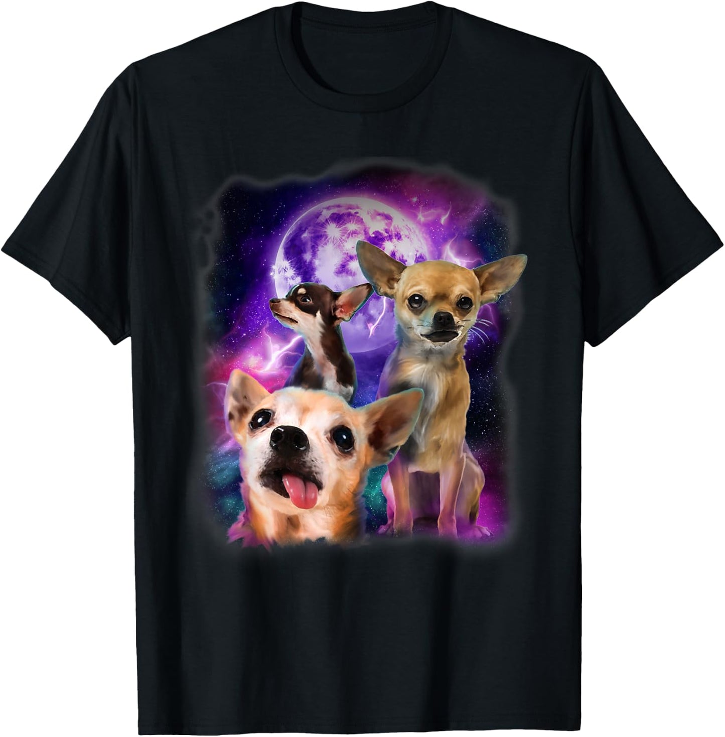 Howling at the Moon Shirt - Chihuahua Shirt - Chihuahua T-Shirt - T-Shirt | Black