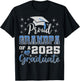 Super Proud Grandpa of 2025 Graduate Awesome Family College T-Shirt - T-Shirt | Black