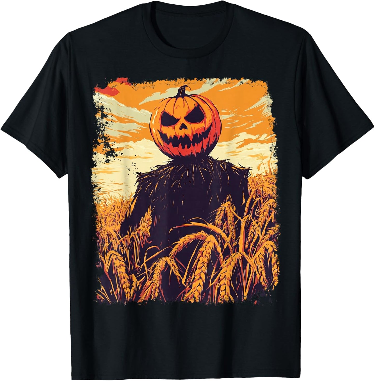 Halloween Pumpkin Man T-Shirt - T-Shirt | Black