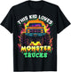 Monster Truck for Toddlers, Kids Monster Truck Vintage Retro T-Shirt - T-Shirt | Black