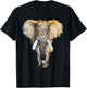African Elephant Safari Watercolor Illustration T-Shirt - T-Shirt | Black