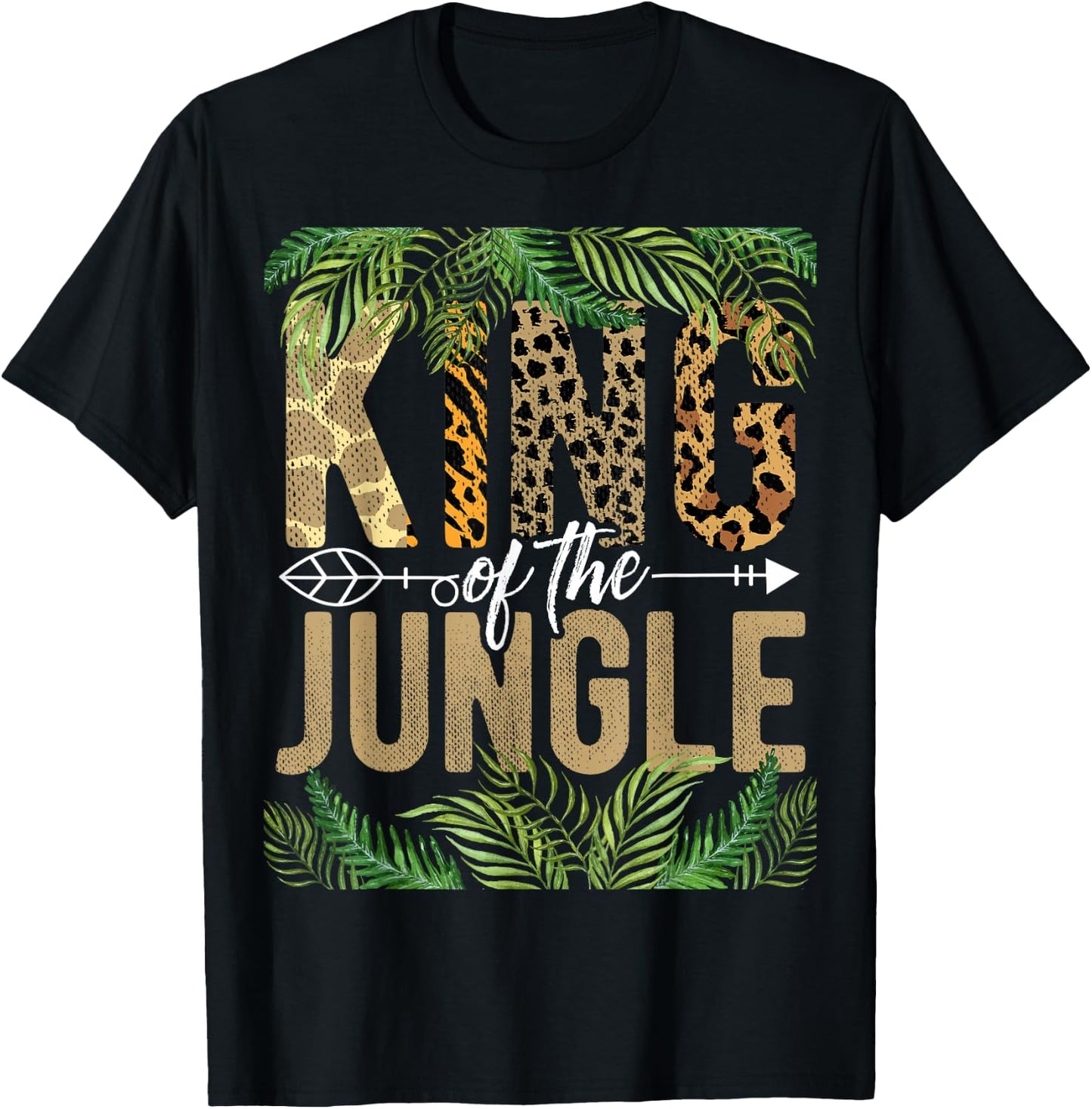King Of The Jungle Tropical Animal Adventure Vacation T-Shirt - T-Shirt | Black