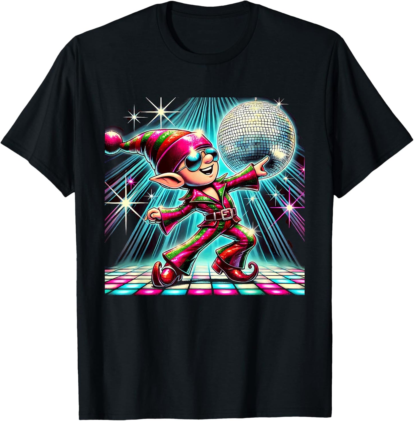 Aesthetic Elf Disco T-Shirt - T-Shirt | Black