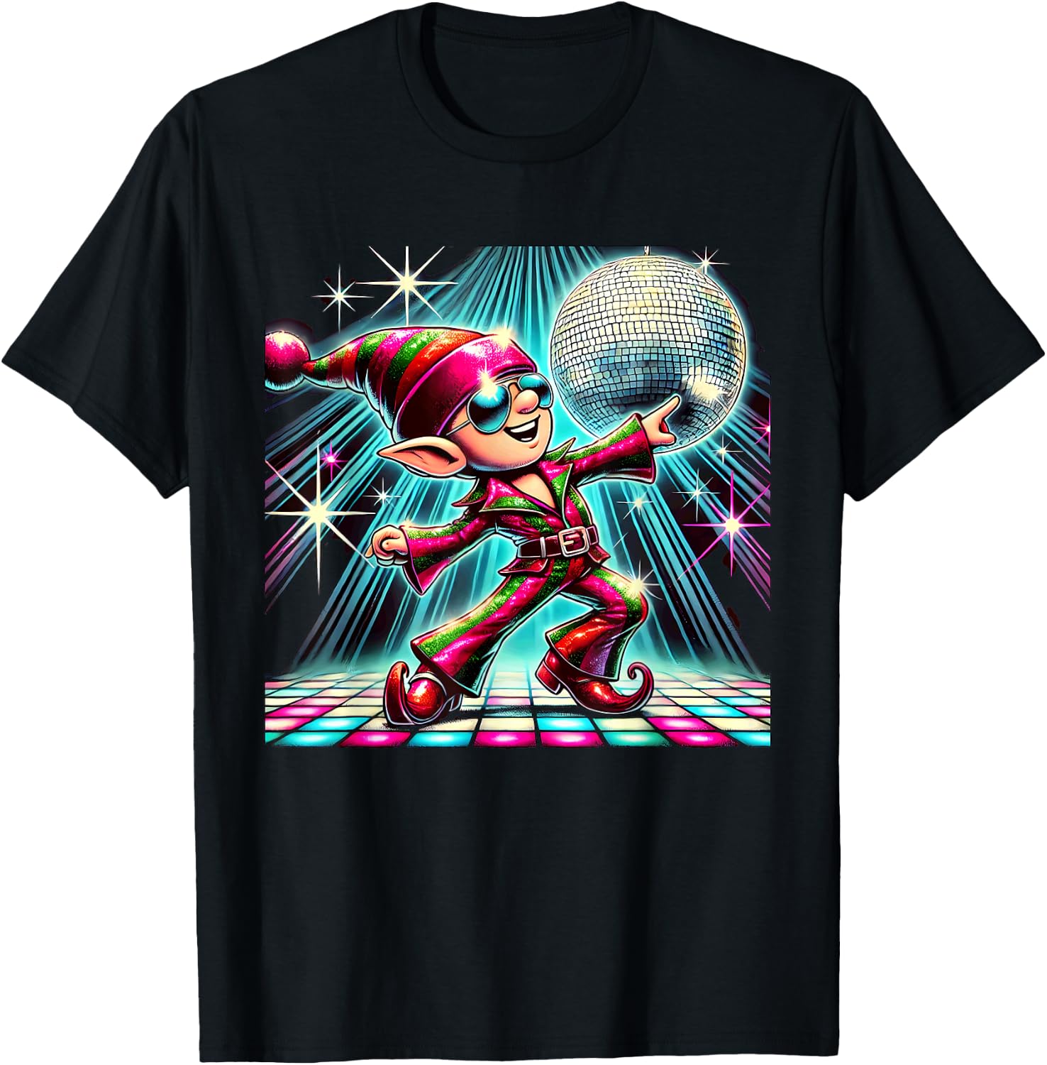 Aesthetic Elf Disco T-Shirt - T-Shirt | Black