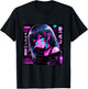 Vaporwave Anime Girl Japanese Aesthetic Anime Otaku T-Shirt - T-Shirt | Black