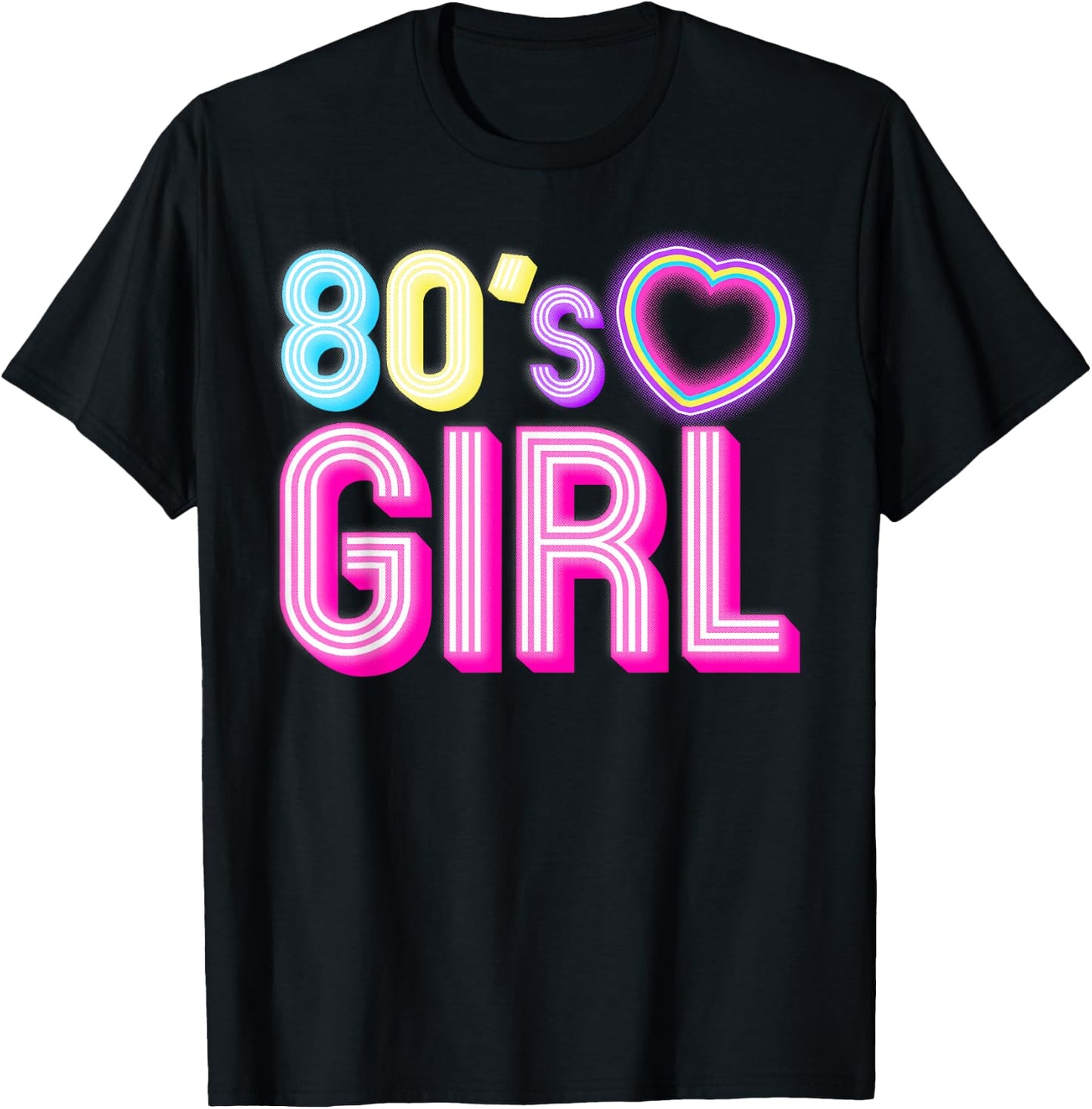 Cool 80s Girl Mom 1980's Birthday Retro Costume T-Shirt - T-Shirt | Black