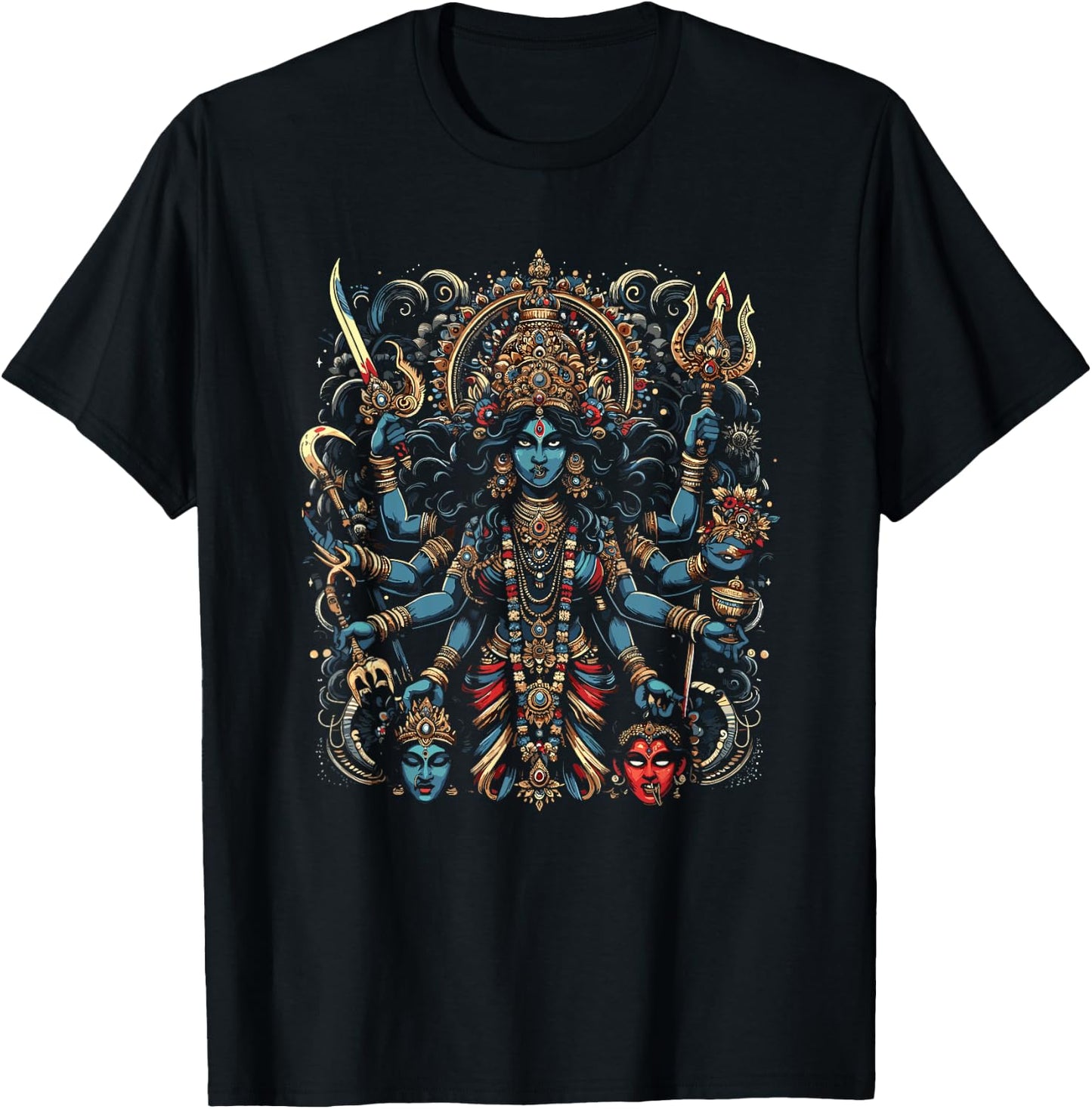 Kali Hindu Goddess Of Death Warrior Mother Fierce T-Shirt - T-Shirt | Black