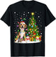 Santa Beagle Dog Xmas Tree Lighting Beagle Christmas Men Women Kids T-Shirt - T-Shirt | Black