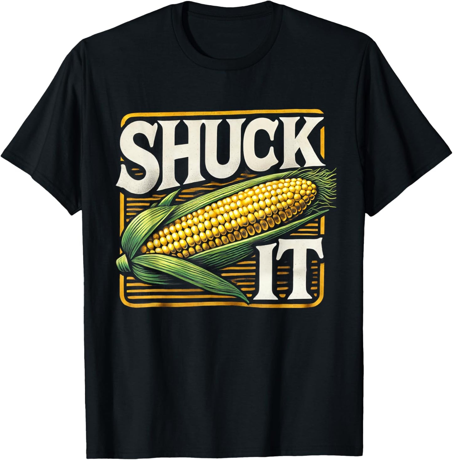 Shuck It Funny Farmer Corn Lover Market Festival T-Shirt - T-Shirt | Black