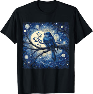 Patience Bluebird of Happiness Blue Bird Eastern Bluebird T-Shirt - T-Shirt | Black