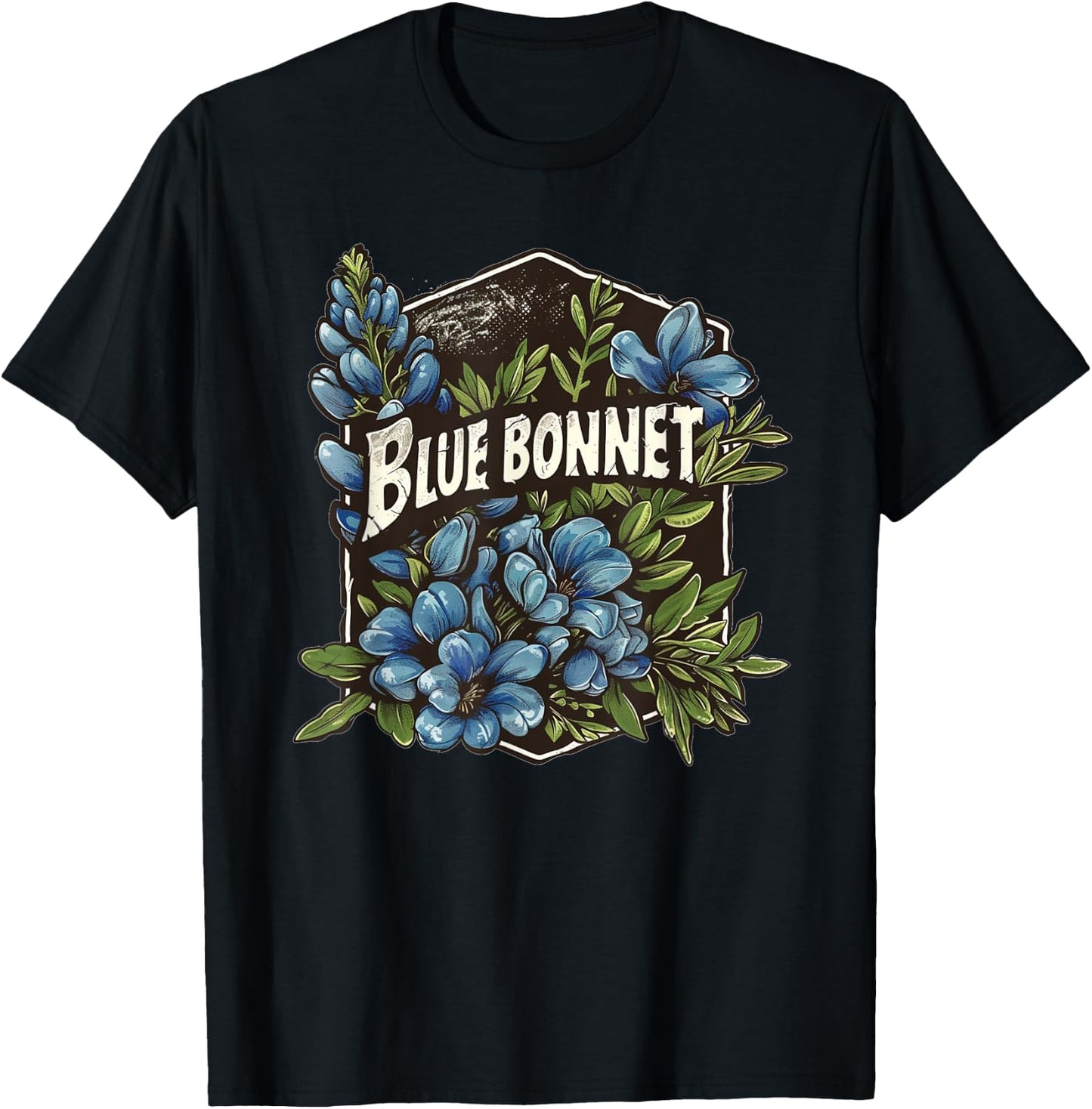 Pretty Bluebonnet Costume for Flower Lovers T-Shirt - T-Shirt | Black